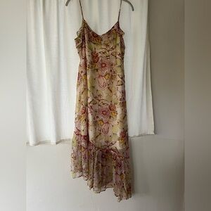 Anthropologie asymmetric floral dress